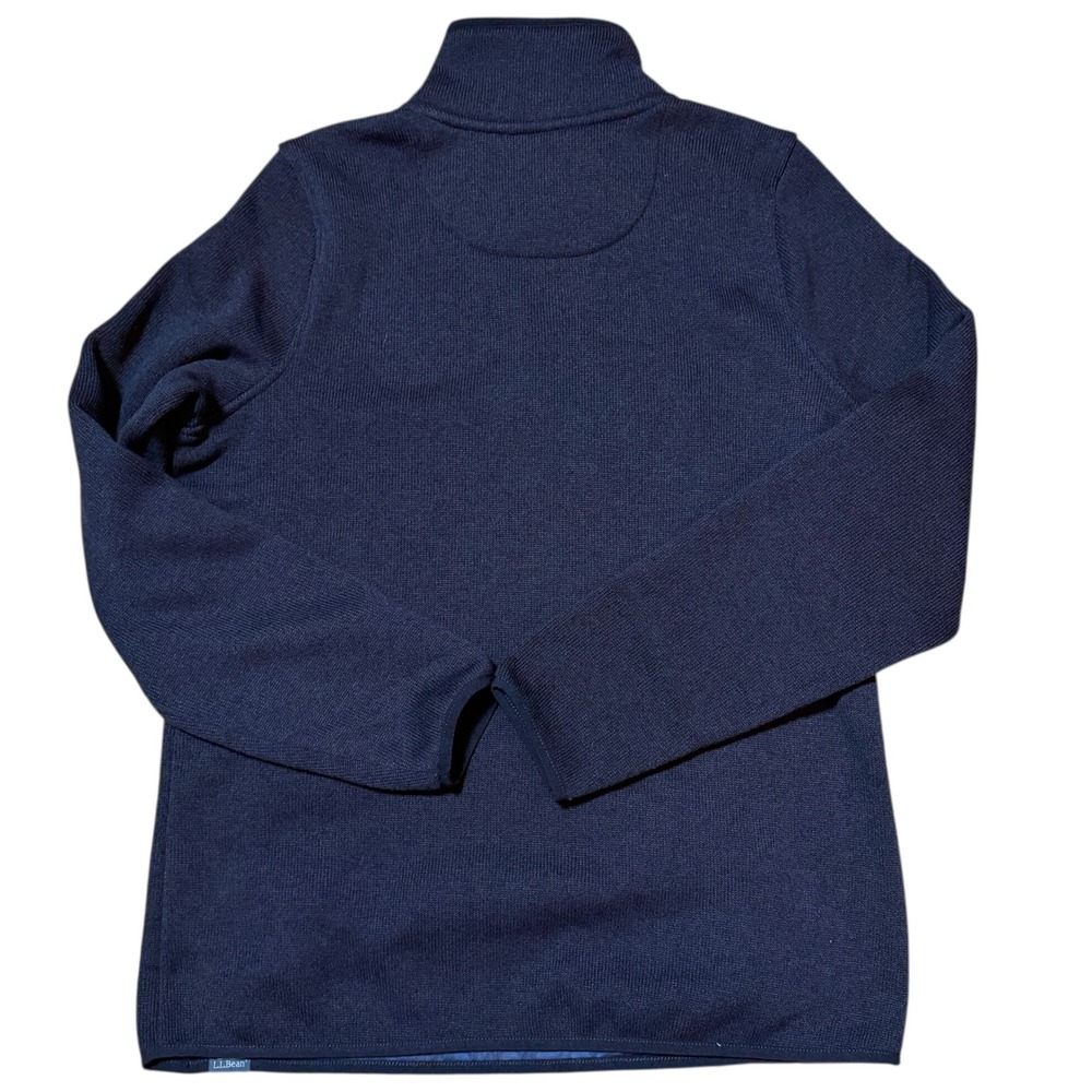 L.L.Bean Sweater Fleece Pullover Women Medium Classic Black NWT 506473 Snap Neck - Picture 5 of 5